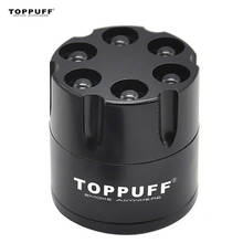 TOPPUFF Tobacco Herb Grinder 29 MM 3 Layers Zinc Alloy Shark Teeth Herb Grinder Spice Herbal Smoking Crusher Hand Miller 2024 - buy cheap