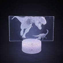 3D Illusion Picture Lamp LED Nightlight Kids Tyrannosaurus Rex Night Light Dinosaur Child Room Decor Cool Birthday Gift Friends 2024 - buy cheap