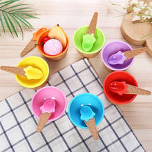 1PC High Quality DIY Cute Ice Cream Bowl Spoon Dessert Bowls For Kid Children Gift Kitchen Home Bowl Set Kitchen Tools Cocina 2024 - buy cheap
