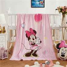 Baby kids crib blanket flannel throw 95*100 100*140cm Children's bedroom decoration Disney bedding Disney Pink Minnie Mouse Girl 2024 - buy cheap