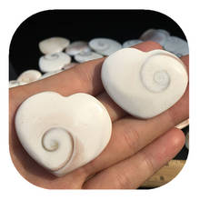 Concha blanca corazón piedras naturales minerales cristales gemas curación Reiki para decoración del hogar 2024 - compra barato