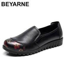 Beyarnefeminino, sapatos baixos de couro genuíno para mulheres 4.5 a 9, sapatos baixos deslizantes 2024 - compre barato