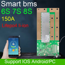 smart BMS 8S 7S 6S 24V 150A Lifepo4 li-ion Lithium battery protection board W balance inverter Liion Bluetooth APP PC monitor 2024 - buy cheap