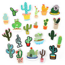Embroidered Cloth Beautifully Small Plant Cactus Combination Clothing Accessories Patch Brooch Accessories  Iron on Patch 2024 - buy cheap