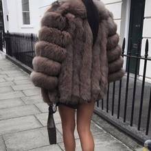 S-5XL Faux Fur Coat Women 2020 Winter Top Fashion Solid Coat Elegant Thick Warm Outerwear Fake Fur Jacket Female Coat 2024 - buy cheap
