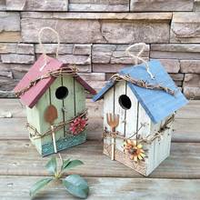 2021 New Style Bird House Birdcage Painting Outdoor Garden Hanging Cottage Feeder Nest Crafts Garden Supplies Products 2024 - buy cheap