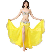 Belly dance costume wear stage performance Women Belly dancing Bra Belt skirt  set New Arrival Halloween 3pcs suits 2024 - buy cheap