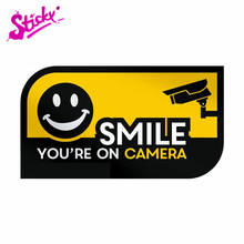 STICKY Smile You're On cámara de seguridad CCTV señales de advertencia pegatina para coche calcomanía decoración parabrisas trasero motocicleta todoterreno portátil 2024 - compra barato