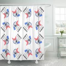 Abstract Pattern Vintage 50S 60S 1950S Modern Mid Century Shower Curtain Waterproof Polyester Fabric 72 x 72 Inches with Hooks 2024 - buy cheap