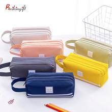 BAIKINGIFT-bolsa colorida de gran capacidad para lápices, bolso Kawaii coreano de tela para bolígrafos, suministros de papelería para escuela y oficina 2024 - compra barato