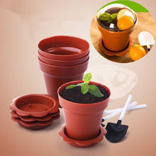 Flowerpot Cake Cups With Lid Shovel Scoop Bottom Tray Plastic Cake Cups With Lids Yogurt Cup Dessert Container Ice Cream Mousse 2024 - buy cheap