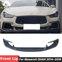 Parachoques delantero de Material de fibra de carbono, labio de barbilla para Maserati Ghibli, Kit de carrocería de coche, reacondicionamiento 2014-2018 2024 - compra barato
