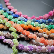 20pcs/Lot 10mm 12mm Camelia Double Colored Artificial Coral Beads Fashion Beads Multi-color for Jewelry making DIY  2024 - buy cheap