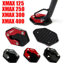 Suporte lateral para motocicleta, placa de estacionamento maior para yamaha xmax300 drive xmax 125 xmax 250 xmax 300 400 2017-2019 2024 - compre barato