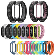 Pulseira de silicone de alta qualidade, para xiaomi mi band 4/3, pulseira, miband 4, colorida, smart band mi band 3 2024 - compre barato