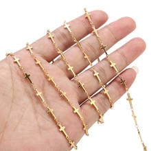 10 Meters Gold Cross Chain Stainless Steel Handmade Link Chain for Making Girl Women Choker Necklace Bracelet 2024 - buy cheap