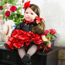 60cm Bebe reborn toddler girl Noble princess silicone vinyl dolls l.o.l children reborn baby dolls surprises gift toys 2024 - buy cheap