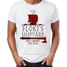 Men's T Shirt Vikings Floki's Shipyard Floki Badass Awesome Mens Tshirt Hip Hop Streetwear New Arrival Male Clothes 2024 - buy cheap