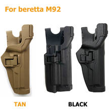 Coldre tático nível 3 retenção de bloqueio automático pistola coldre arma mão direita cinto loop para beretta 92/96 m9 m92 2024 - compre barato