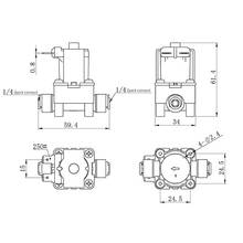 Válvula solenóide de plástico 220v 1/4 ", tubo de mangueira de conexão rápida, purificador de água, bebedouro, controle de pressão interruptor 875f 2024 - compre barato