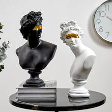 Apollo estátuas de resina decorativo david cabeça escultura estatueta nordic decoração casa acessórios esboço prática modelo arte presente 2024 - compre barato