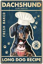 Dachshund Retro Vintage Tin Sign Bar Cafe Art Bar Decoration Living Room Bedroom Office Decoration 20X30 cm farmhouse decor 2024 - buy cheap