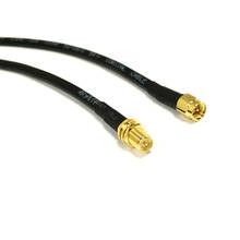 Conector de RP-SMA hembra (pin macho) a SMA macho, Cable RG58 para adaptador de extensión de enrutador wifi, venta al por mayor, 50cm/1m/2m 2024 - compra barato