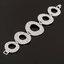 For Women Fashion Jewelry Rhinestone Bracelets YFJEWE Rhinestone Silver Plated Crystal Bracelets  B153 2024 - buy cheap