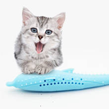 Игрушки для кошек, силикагелевые рыбные зубные щетки, кошачьи продукты, мята для кошек жевательные игрушки, товары для домашних животных 2024 - купить недорого