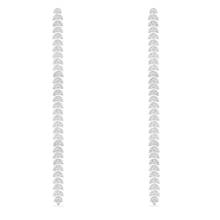 Женские длинные серьги-подвески из серебра 925 пробы с фианитами 2024 - купить недорого
