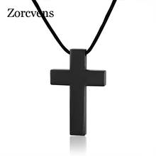 Modelyle-colar com pingente de cruz masculino, corrente de aço inoxidável 316l, pingente de cruz, jóias chamativas 2024 - compre barato