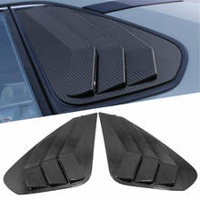 Abs estilo de fibra carbono janela lateral do carro colher capa grelhas ventilação janela traseira triângulo persianas guarnições para toyota rav4 2019 2020 2024 - compre barato