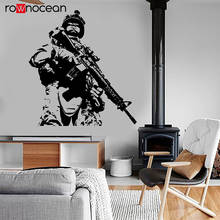 Modern War Theme US Soldier Marine Seal Military Wall Sticker Vinyl Home Decor Design Decals Murals Boys Room Wall Poster 3635 2024 - buy cheap