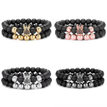 Handmade Crown bracelet men bracelets for women Beads pulseras pulseira mens jewellery femme armband pulseiras homme bileklik 2024 - buy cheap