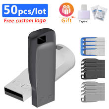 50pcs/lot  Metal Usb Flash Drive 4GB 8GB 16GB Pen Drive 32GB High Speed Memory Stick U Disk 64GB 128GB Pendrive 2.0 Memoria 2024 - buy cheap