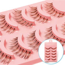 ICYCHEER 3D False Mink Makeup Eyelashes 5Pairs 1 Box Packing Cosmetic Lashes Handmade Natural Long Sparse Cross Fake Eye Lashes 2024 - buy cheap
