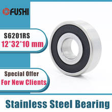 10PCS S6201RS Bearing 12*32*10 mm ABEC-3 440C Stainless Steel S 6201RS Ball Bearings 6201 Stainless Steel Ball Bearing 2024 - buy cheap