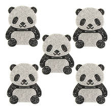 Parches de diamantes de imitación de Panda para ropa, apliques de diamantes de imitación de animales, parches para planchar, sombreros, camisetas, manualidades, accesorios de ropa, 1 ud. 2024 - compra barato