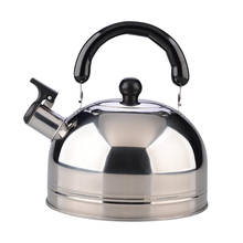 Чайник со свистком из нержавеющей стали, чайник для кемпинга, индукционная плита, безопасный 2024 - купить недорого