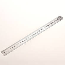 Wholesale Stainless Steel Metal Ruler Metric Ruler Precision Double Sided Measuring Tool 30 cm School Officce Rulers Study Tool 2024 - buy cheap