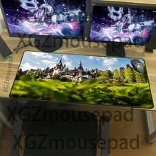 Xgz mouse pad tamanho grande, estampa castelo requintado, almofada de mesa, teclado de alta qualidade, adequado para dota2 csgo 2024 - compre barato