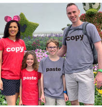 Copy Paste-Camiseta a juego para la familia, ropa para mamá, papá, bebé, niño y niña, padre, madre e hijo, Tops de verano 2024 - compra barato