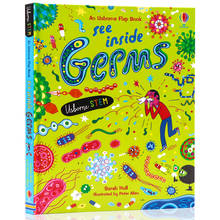 Grã-bretanha inglês 3d usborne ver dentro germes flip board livro educação para crianças leitura aprendizagem presente livro aleta 2024 - compre barato