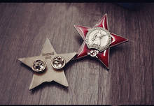 Medalha da estrela vermelha ww2 cccp crachás do trabalho soviético rússia urss kgb honrado trabalhador pino broche coleção segunda guerra mundial 2024 - compre barato