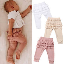 Baby Girl Ruffle Leggings Trousers Toddler Casual School Long Pants Clothes 2024 - buy cheap