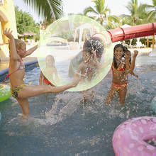 Bola de burbujas para niños, globo de agua inflable para interiores y exteriores, juegos de pelota hinchable, juguete 2024 - compra barato