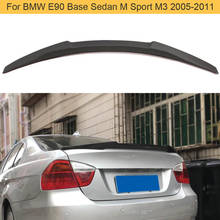 Спойлер заднего багажника из углеродного волокна для BMW E90 Base Sedan M Tech Sport M3 2003-2011 спойлер заднего багажника, крыла Boot губ 2024 - купить недорого