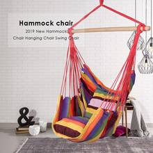 Garden Hanging Chair Swinging Hammock Hanging Rope Swing Seat With 2Pillow Without Stick For Home Indoor Outdoor Garden Portable 2024 - buy cheap