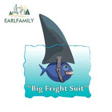 EARLFAMILY 13cm x 10.3cm for Big Fright Suit Fish Car Stickers  Air Conditioner Motorcycle Decal Cartoon Waterproof Decoration 2024 - buy cheap