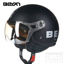 Beon Motorcycle RETRO vintage 3/4 FACE helmets capacete motorbike DOT ECE half helmets B-100B 2024 - buy cheap
